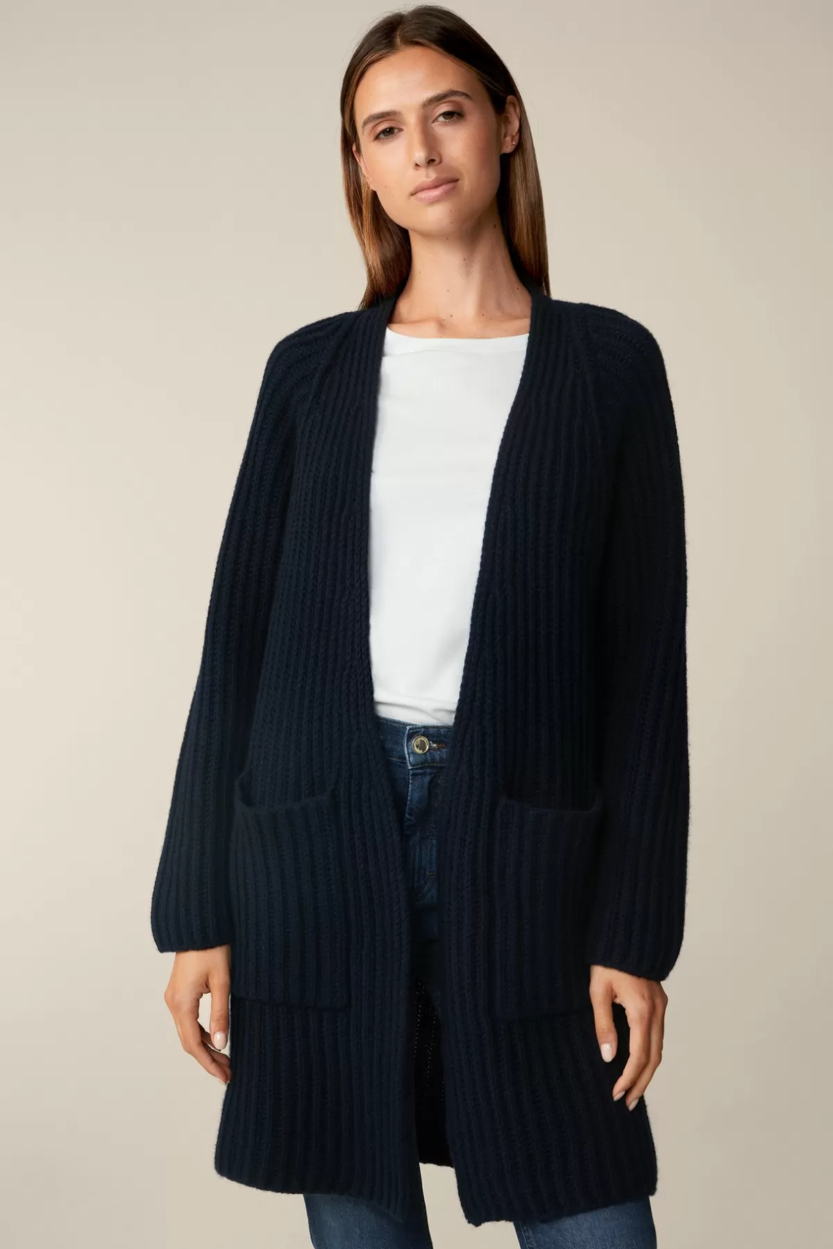 Outlet Schurwoll-Cashmeremix-Cardigan In Damen Strick