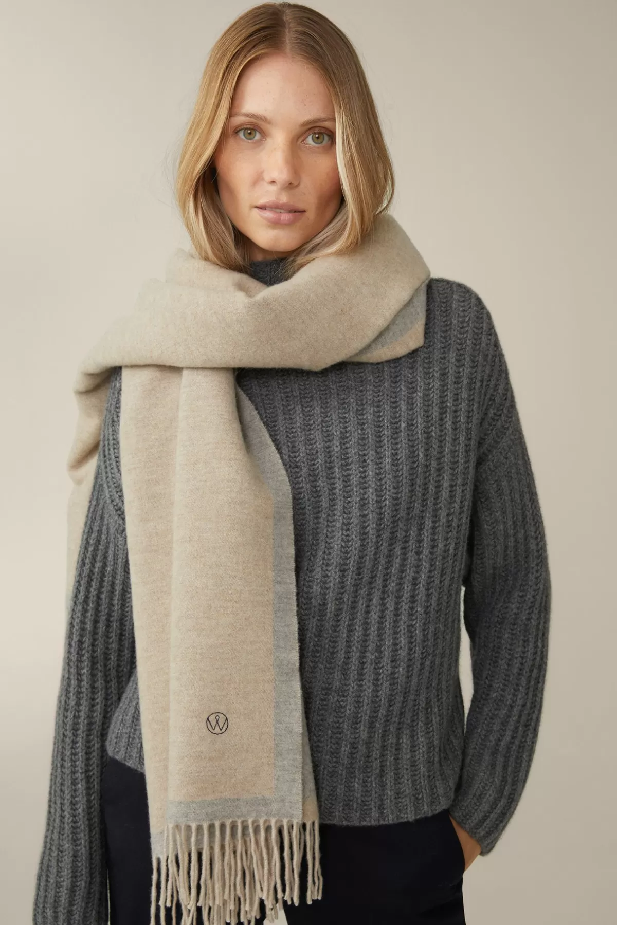 Hot Schurwoll-Cashmere-Schal In Damen Mutzen & Schals