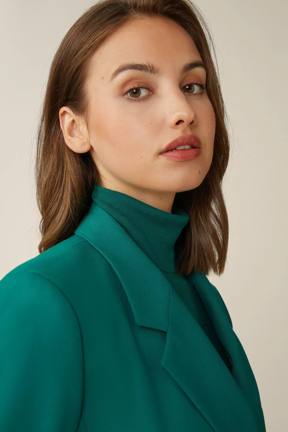 Clearance Schurwoll-Doppelreiher-Blazer In Damen Blazer