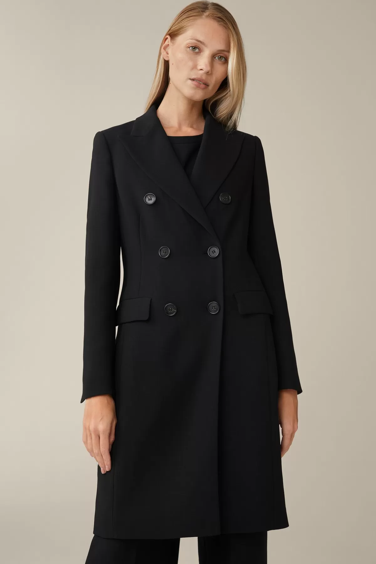 Discount Schurwoll-Doppelreiher-Gehrock In Damen Jacken & Mäntel