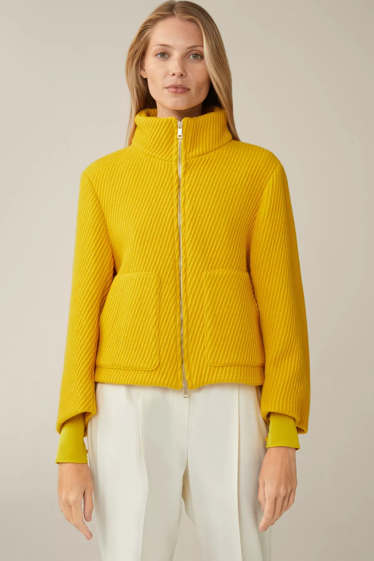 Cheap Schurwollmix-Cape-Jacke Mit Struktur In Damen Jacken & Mäntel