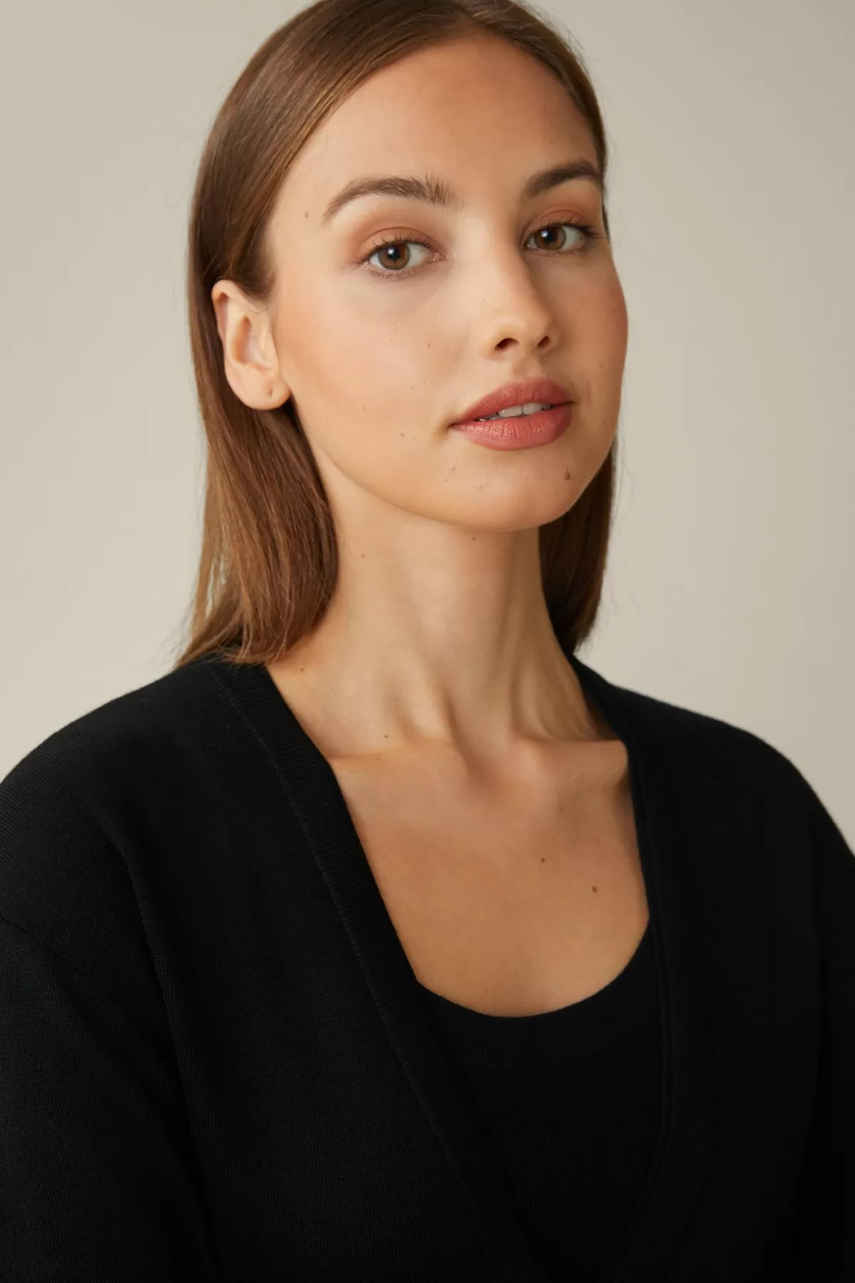 Cheap Schurwoll-Seidenmix-Cardigan In Damen Strick