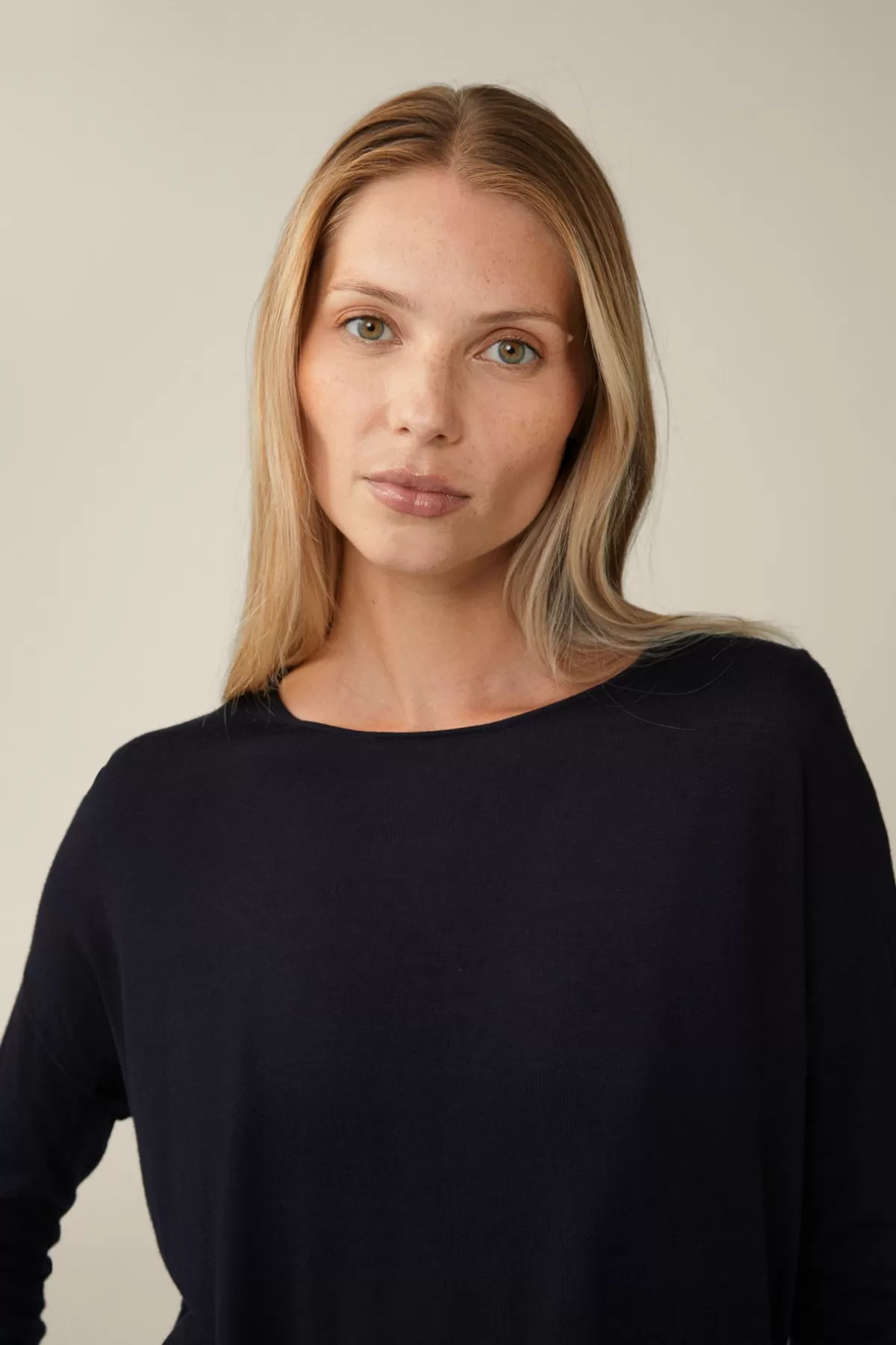 Discount Schurwoll-Seidenmix-Pullover In Damen Strick