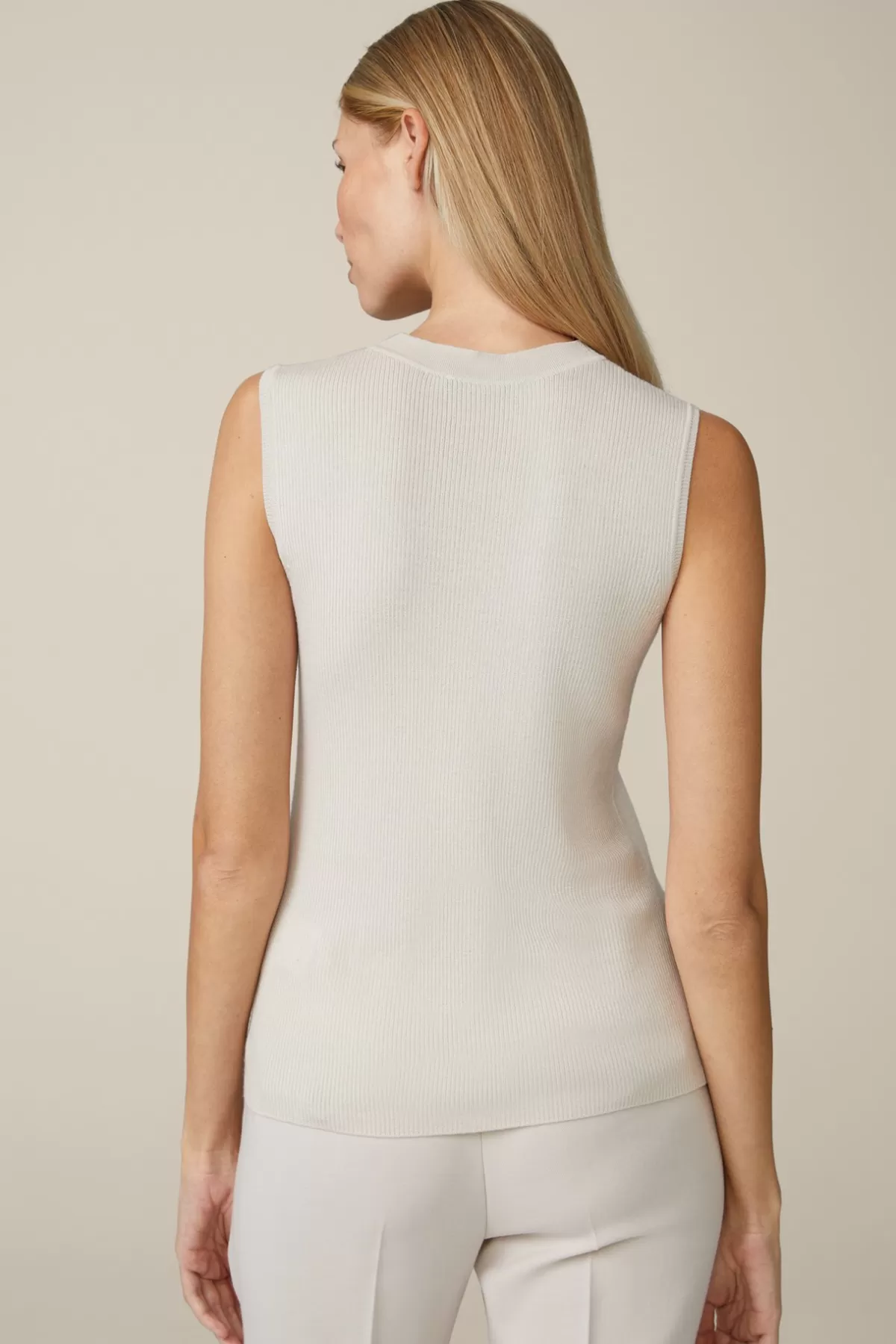 Fashion Schurwoll-Seidenmix-Top In Damen Strick