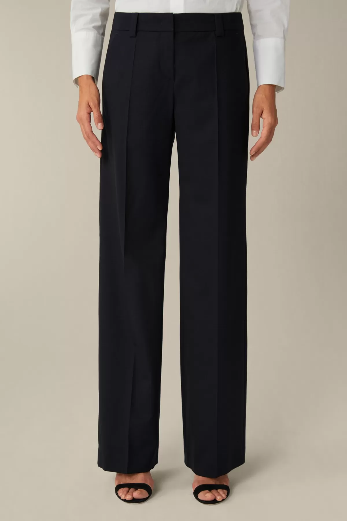 Clearance Schurwoll-Stretch-Anzug-Hose In Damen Hosen & Jeans