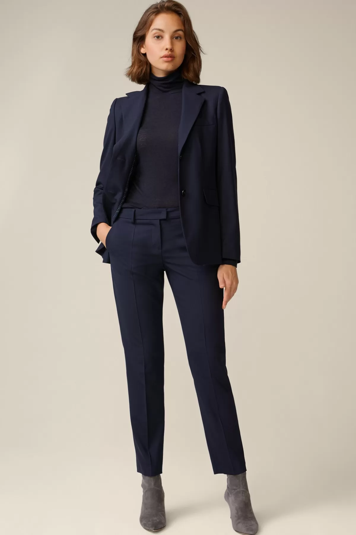 New Schurwollstretch-Anzug-Hose In Damen Hosen & Jeans