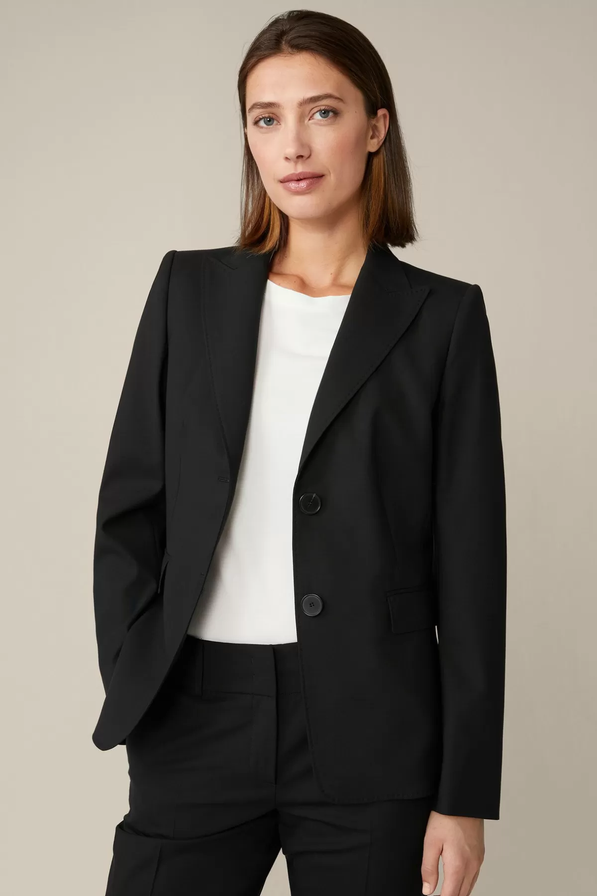 Best Sale Schurwoll-Stretch-Blazer In Damen Blazer