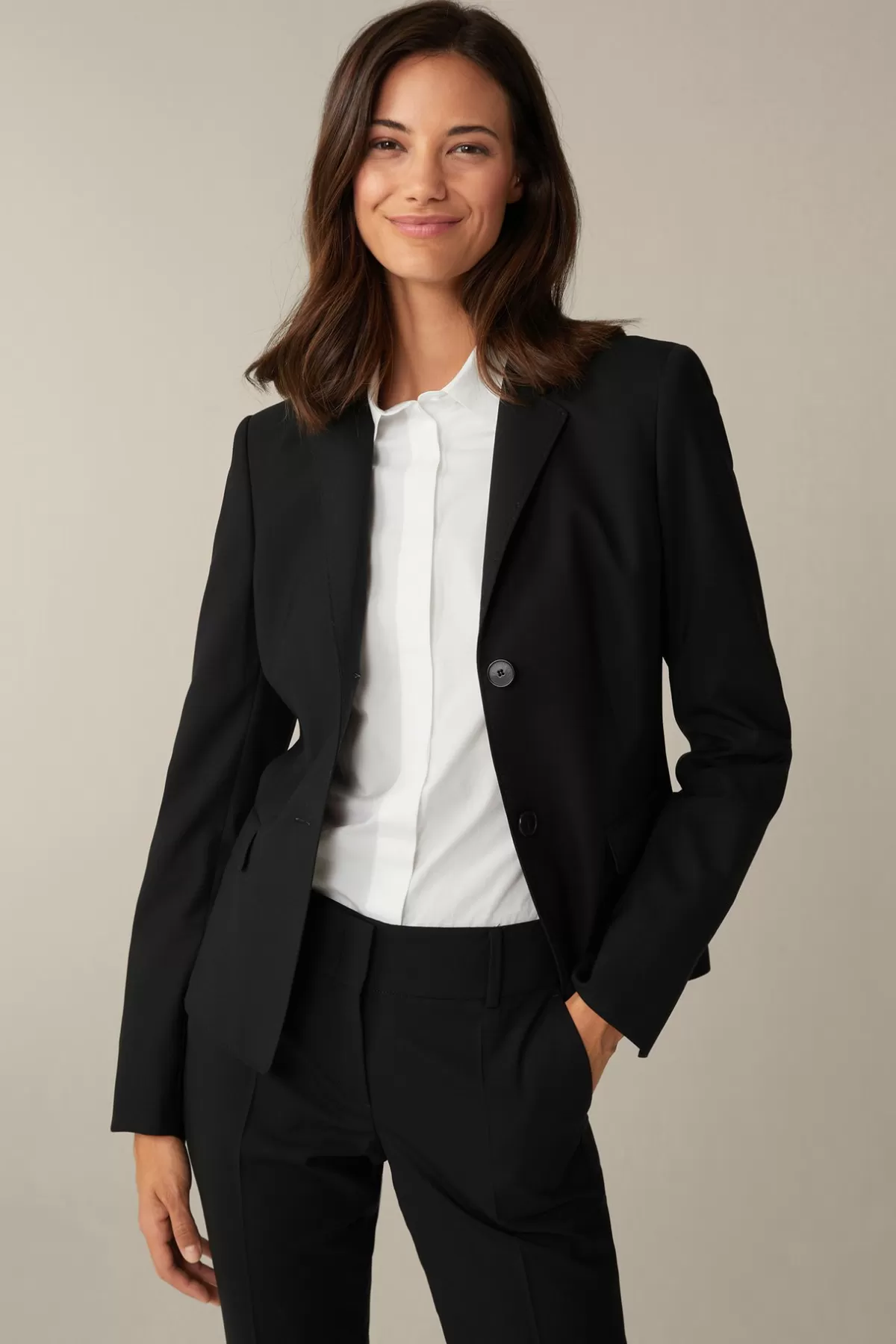 Best Sale Schurwoll-Stretch-Blazer In Damen Blazer