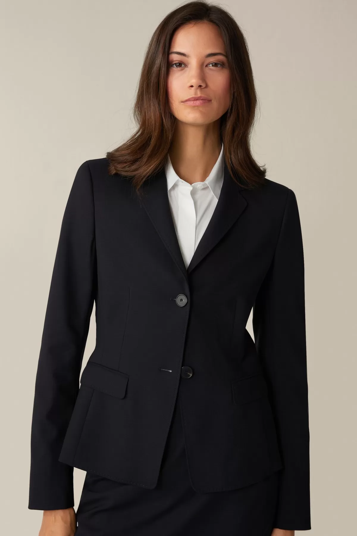 Discount Schurwoll-Stretch-Blazer In Damen Blazer