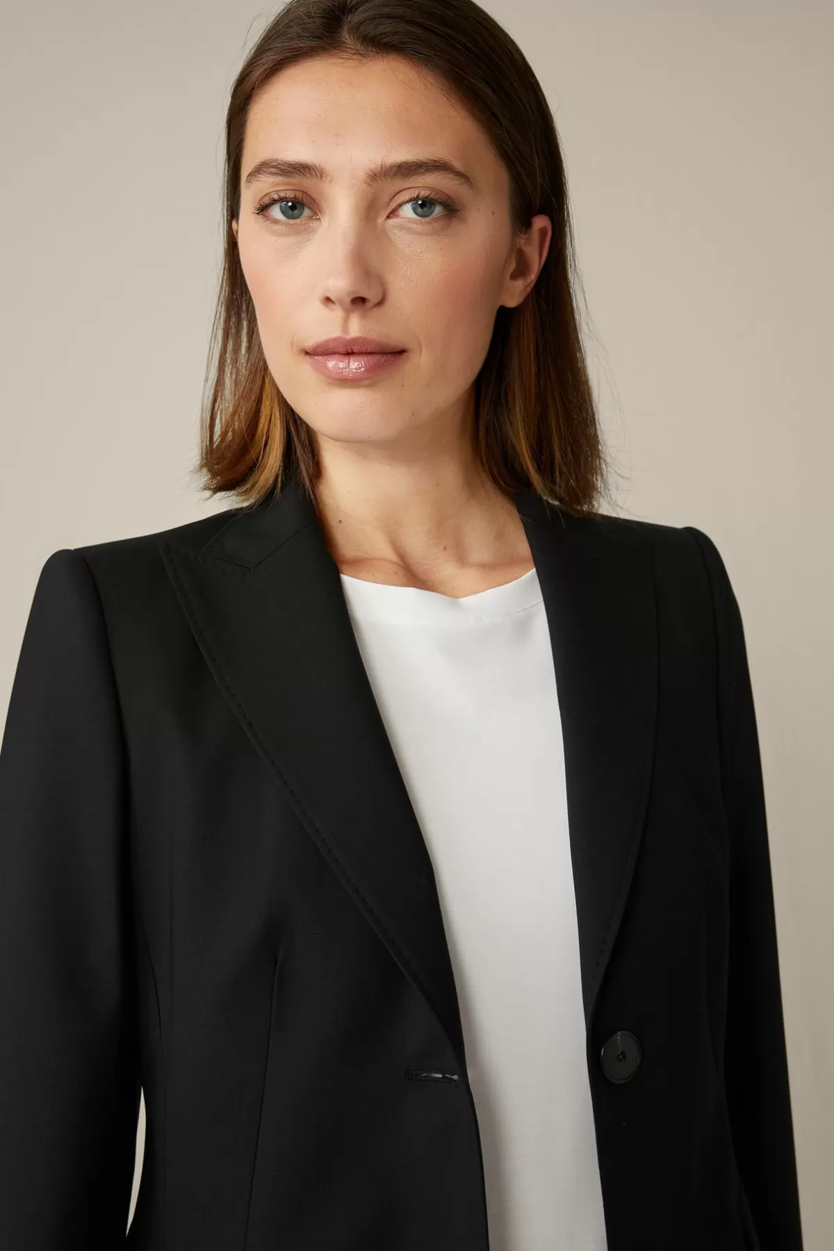 Best Sale Schurwoll-Stretch-Blazer In Damen Blazer