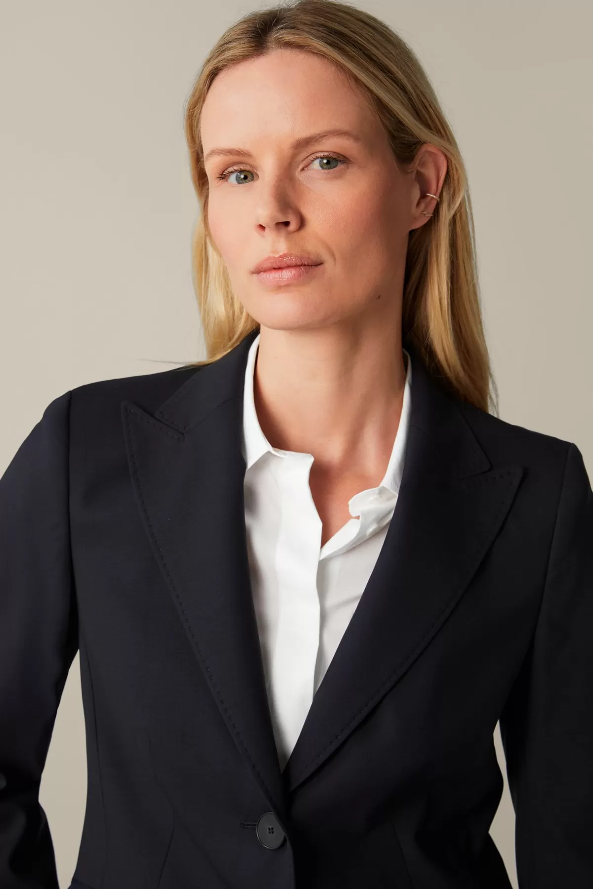 Outlet Schurwoll-Stretch-Blazer In Damen Blazer