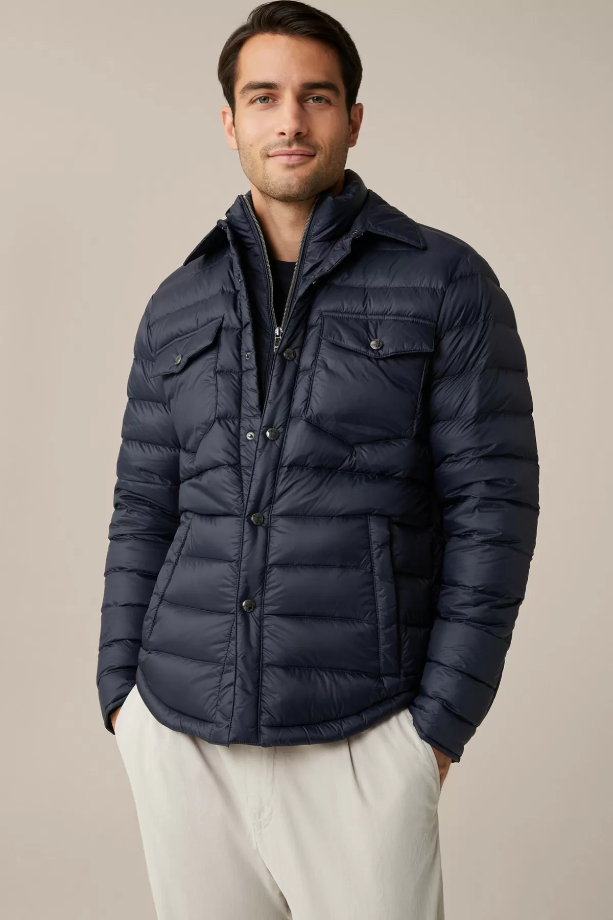 Flash Sale Stepp-Nylon-Jacke Cossato Mit Brusttaschen In Herren Jacken & Mäntel