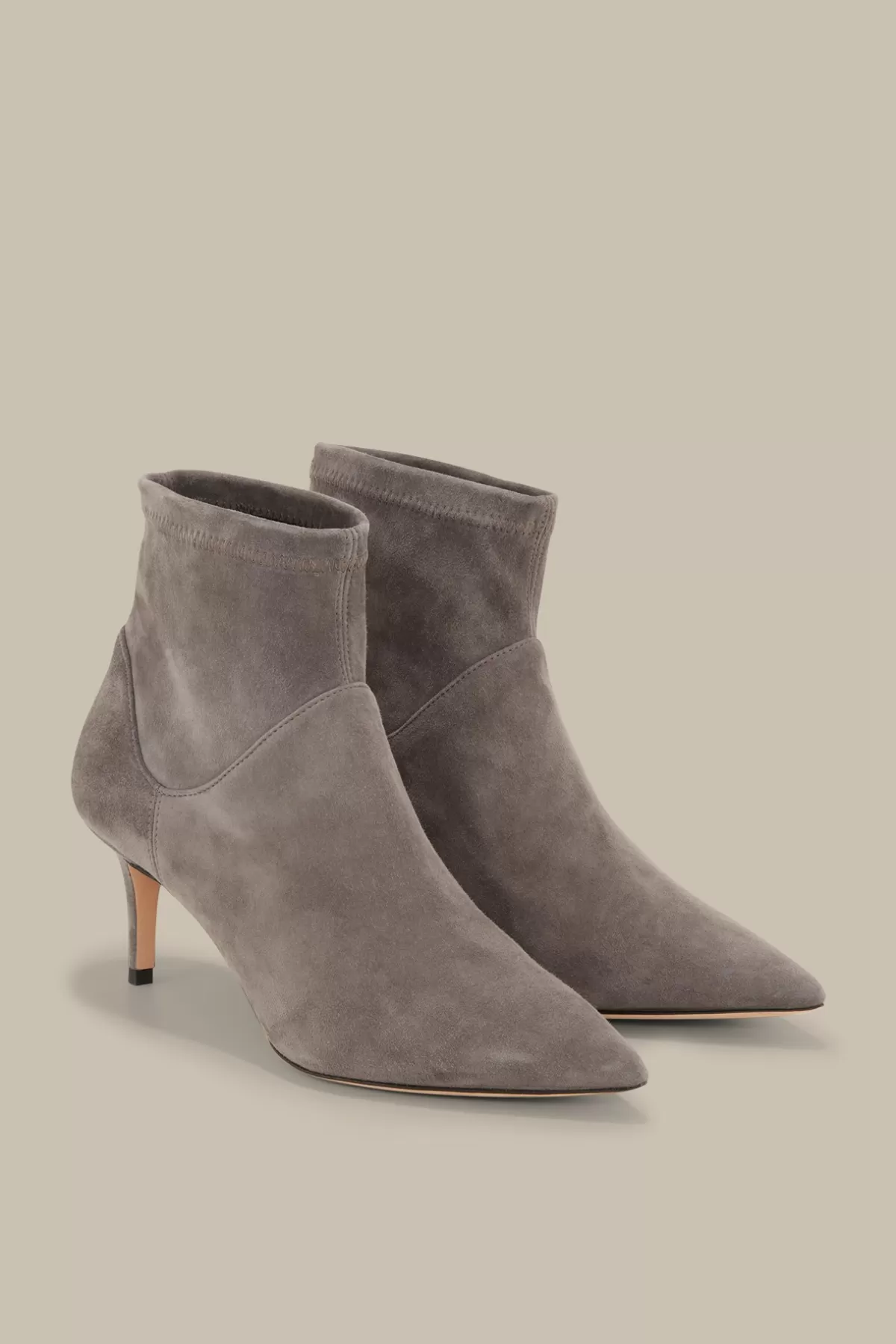 Cheap Stiefelette Aus Ziegenveloursleder By Unutzer In Damen Schuhe