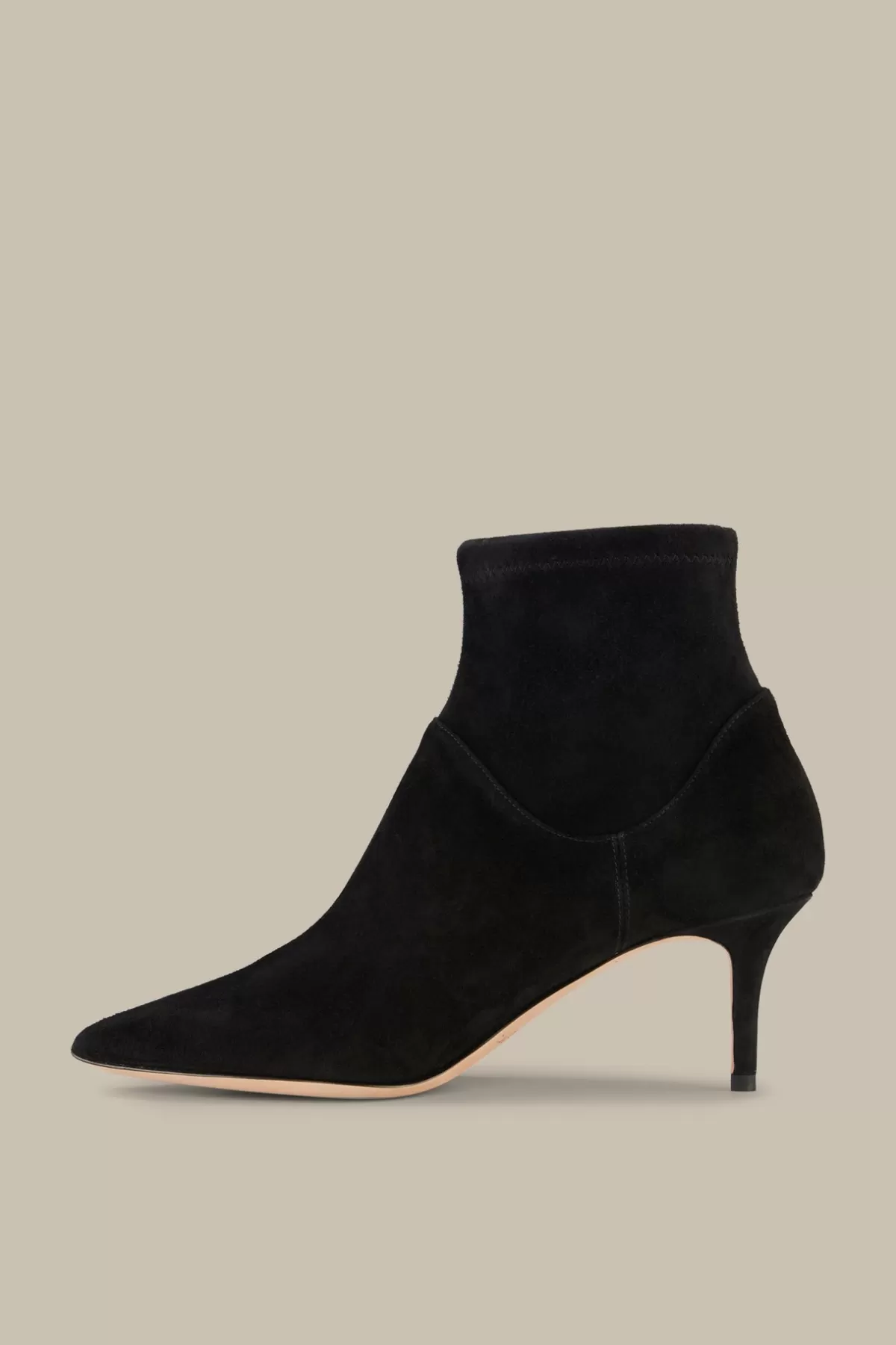 Outlet Stiefelette Aus Ziegenveloursleder In By Unutzer Damen Schuhe