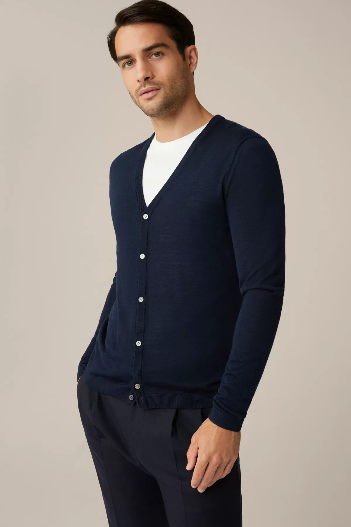 New Strick-Cardigan Nando Mit Seide Und Cashmere In Herren Strick