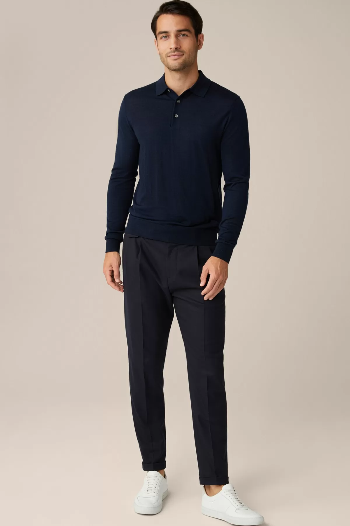 Shop Strick-Poloshirt Nando Mit Seide Und Cashmere In Herren Strick