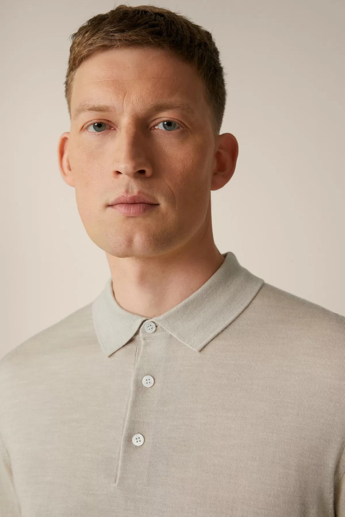 Cheap Strick-Poloshirt Nando Mit Seide Und Cashmere In Beige Herren Strick