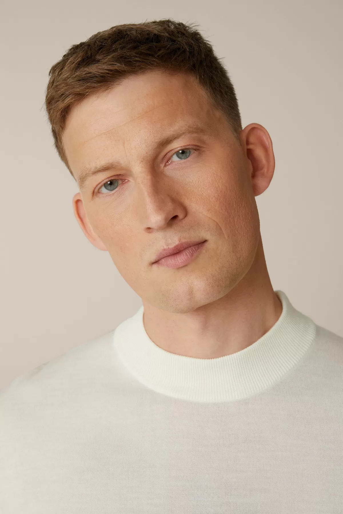 Cheap Strick-Stehkragen-Pullover Nando Mit Seide Und Cashmere In Herren Strick