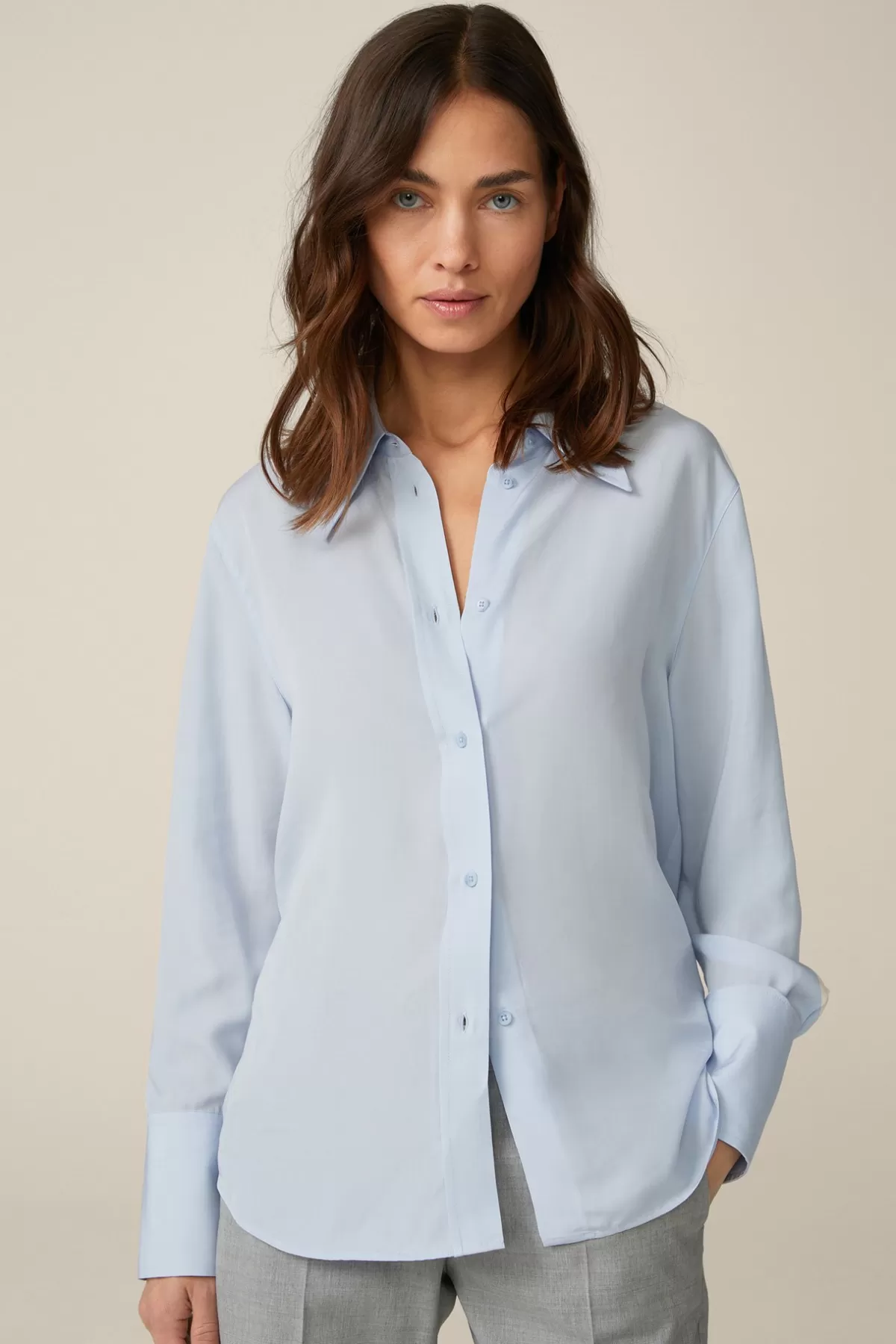 New Tencel-Hemdbluse In Damen Blusen & Tops