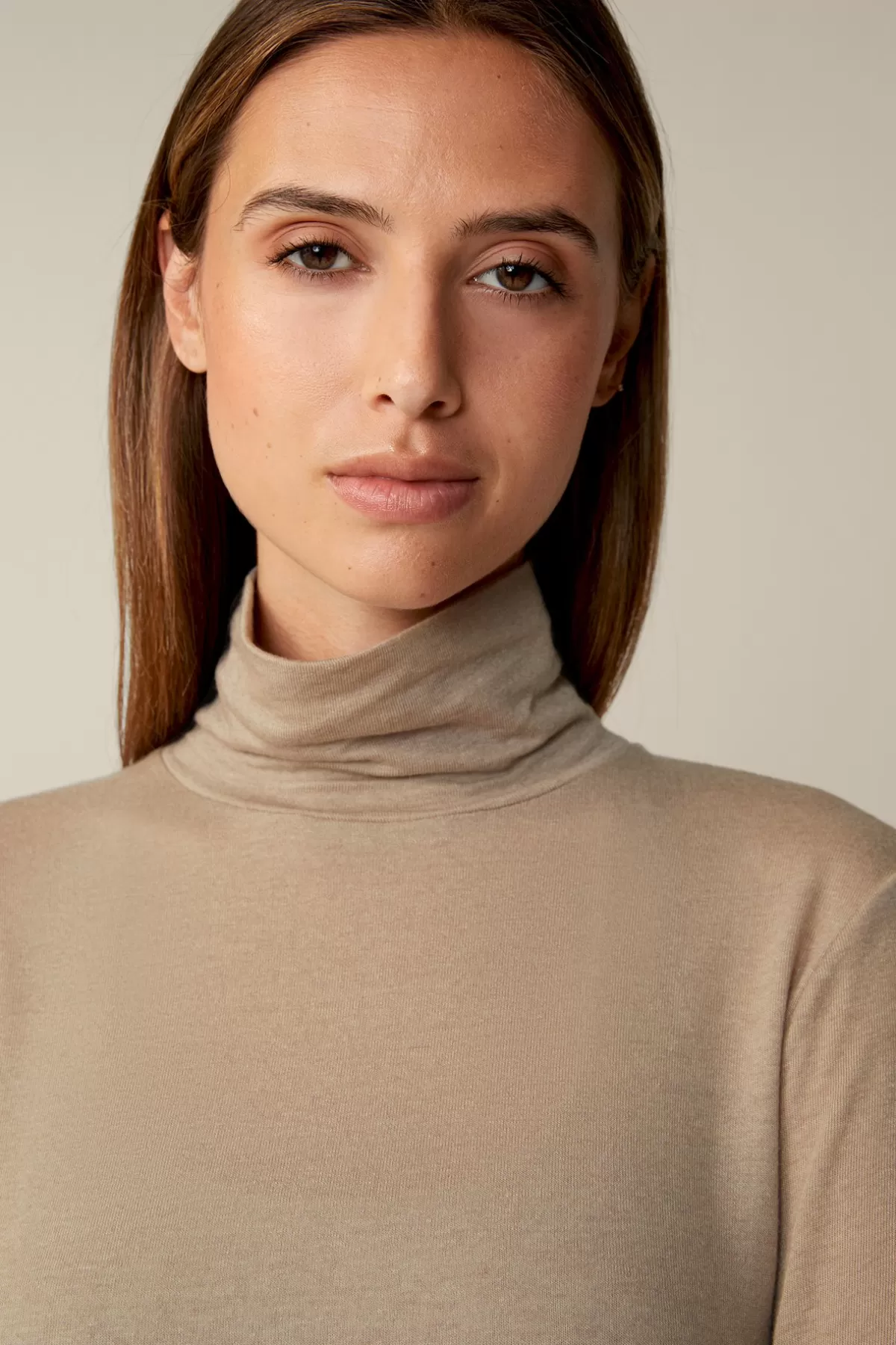 Hot Tencel-Wollstretch-Rollkragen-Shirt In Damen T-Shirts & Sweats