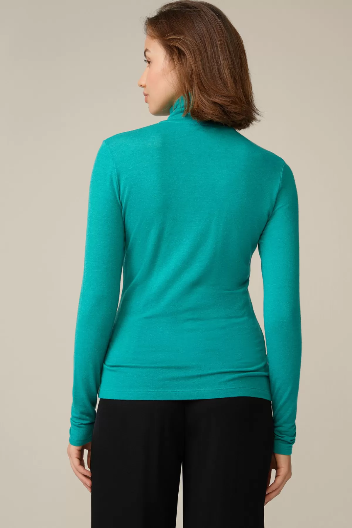 Best Sale Tencel-Wollstretch-Rollkragen-Shirt In Damen T-Shirts & Sweats
