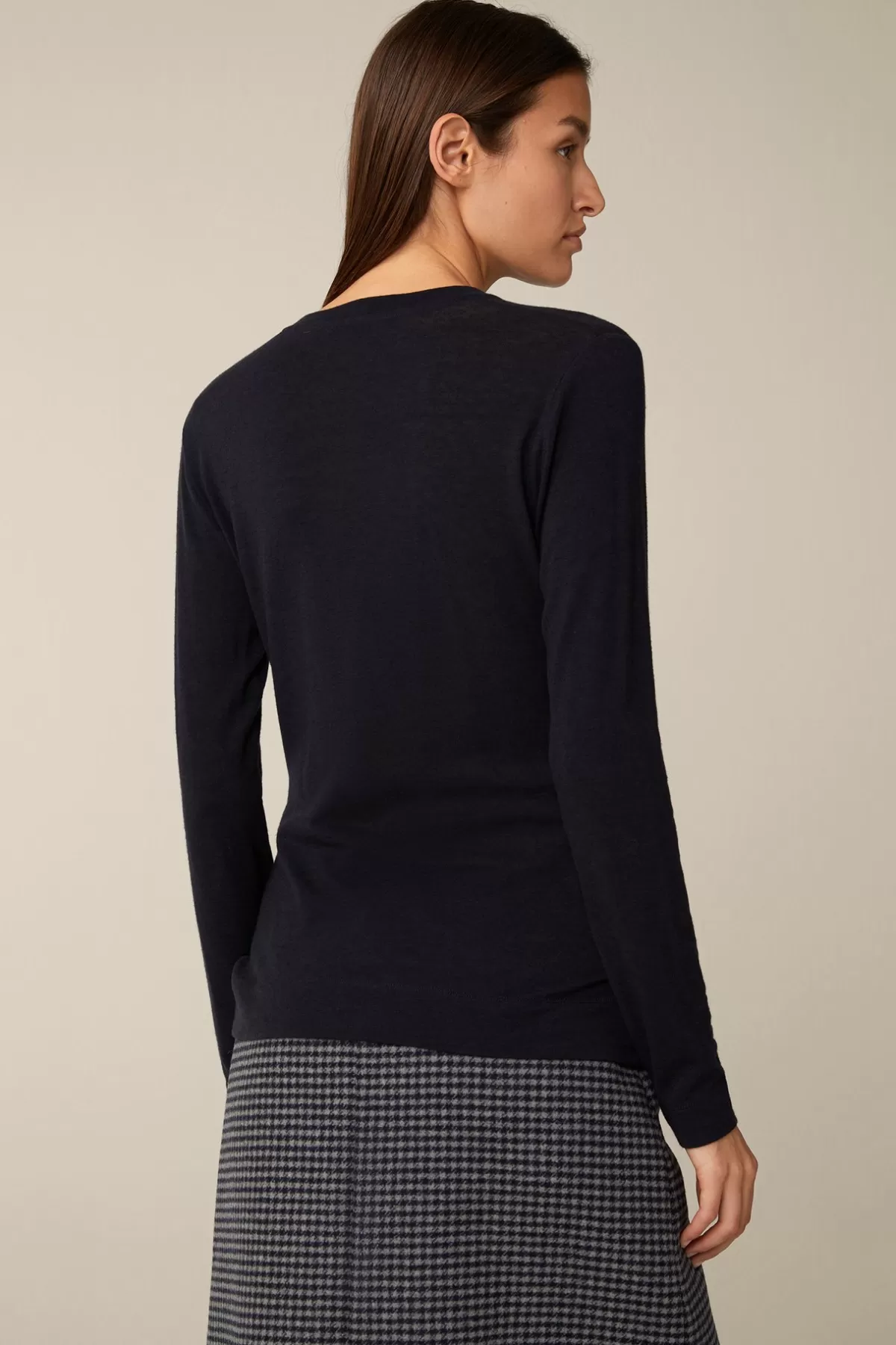 Hot Tencel-Wollstretch-Rundhals-Shirt In Damen T-Shirts & Sweats