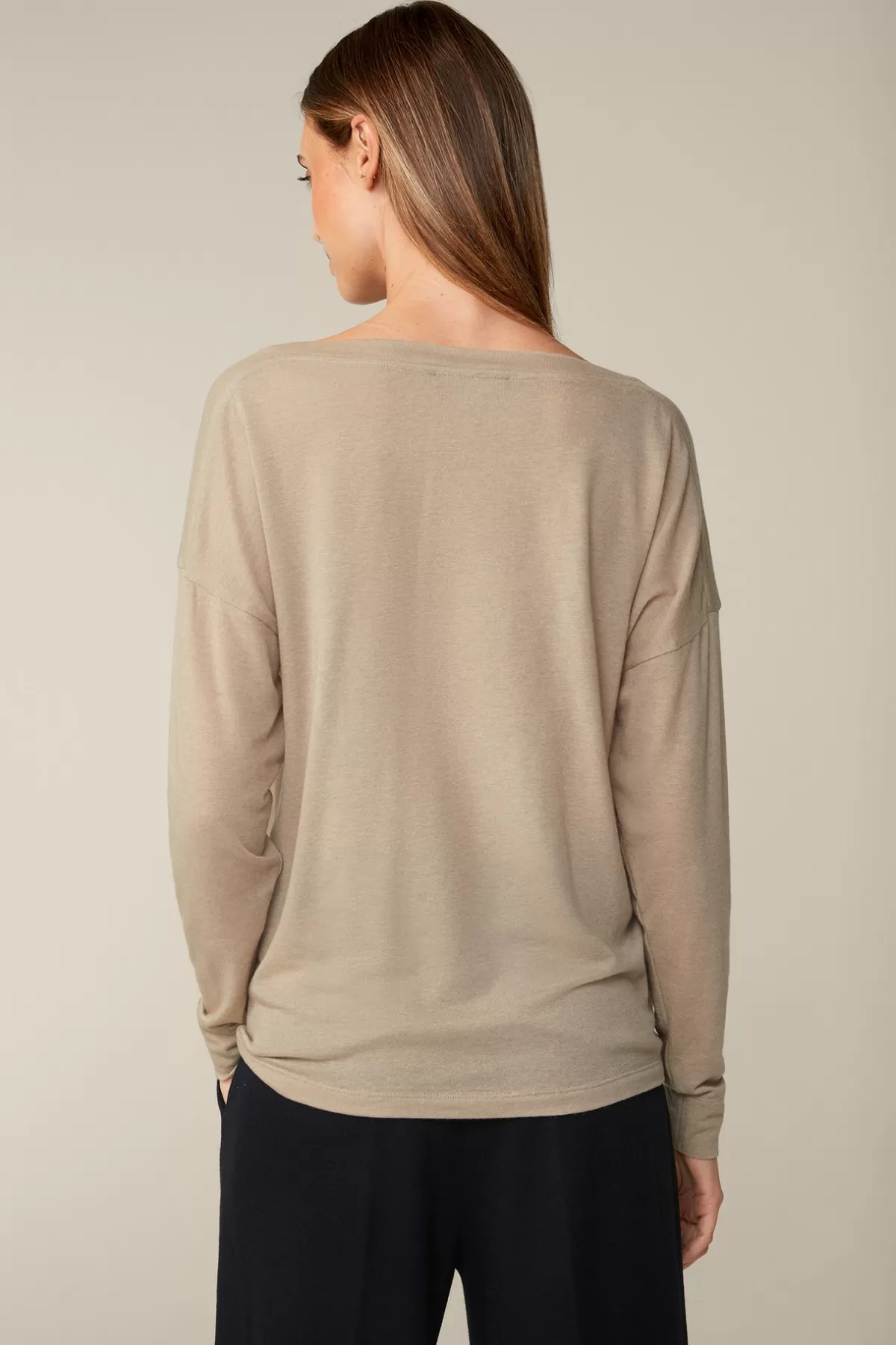 Cheap Tencel-Wollstretch-Shirt In Meliert Damen T-Shirts & Sweats
