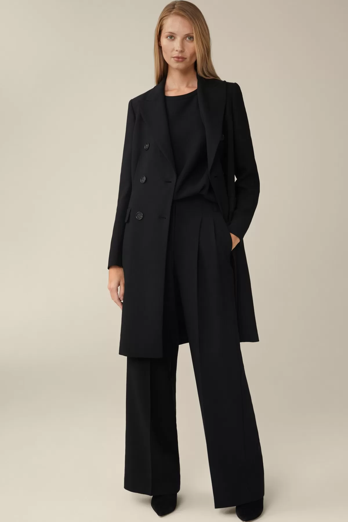 Hot Wollcrepe-Bluse In Damen Blusen & Tops