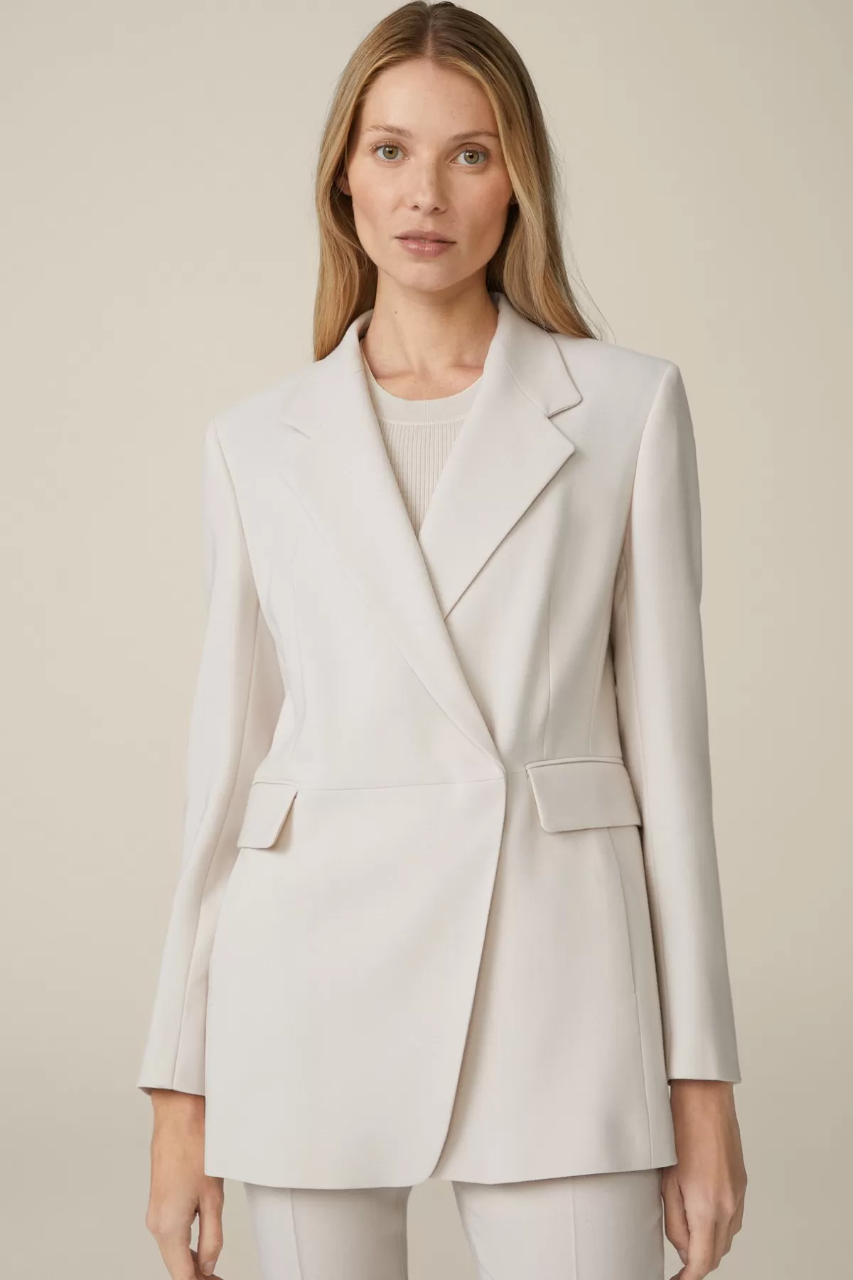 Fashion Wollcrepe-Longblazer In Damen Blazer