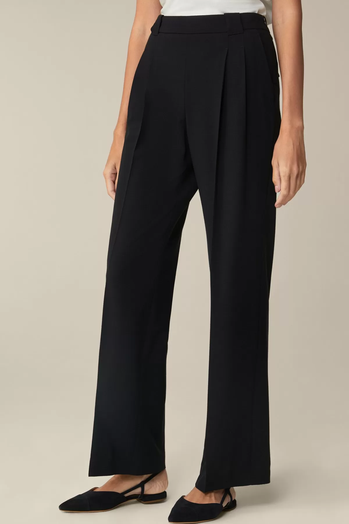 Fashion Wollcrepe-Marlene-Hose In Damen Hosen & Jeans