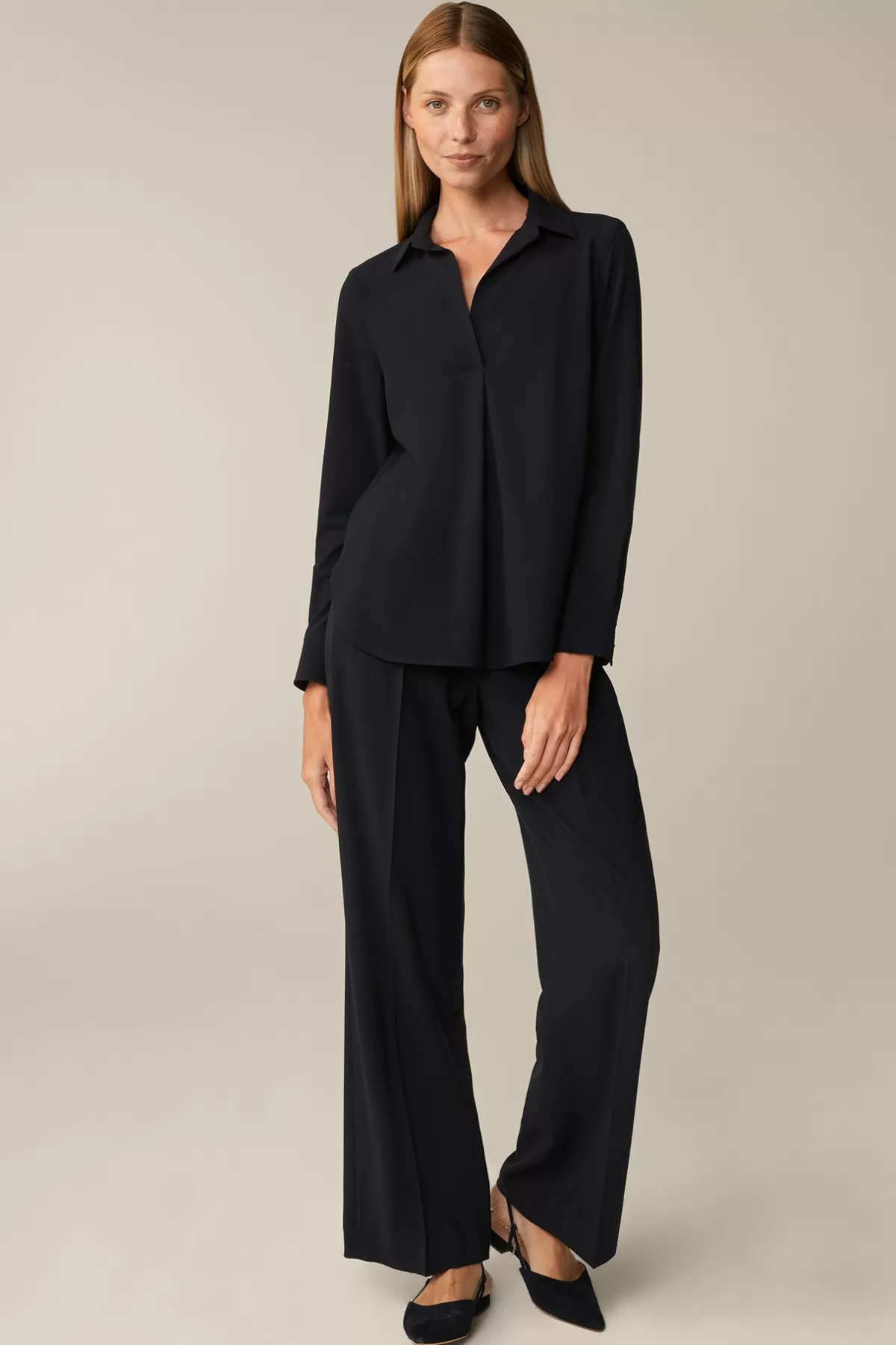 Fashion Wollcrepe-Marlene-Hose In Damen Hosen & Jeans