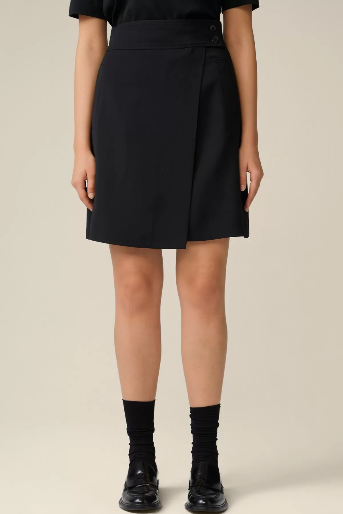 Sale Wollcrepe-Stiefel-Rock In Damen Röcke