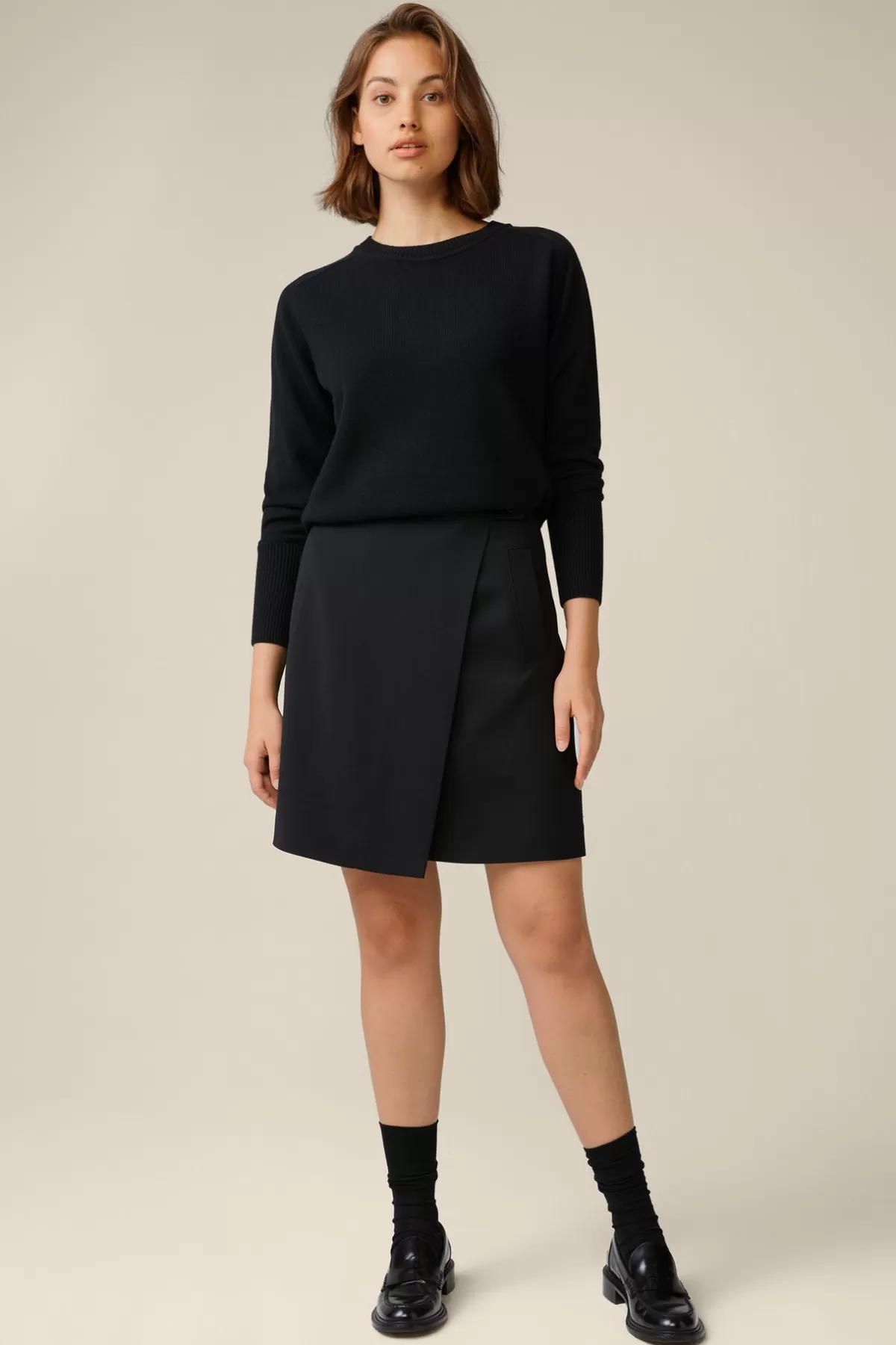 Sale Wollcrepe-Stiefel-Rock In Damen Röcke