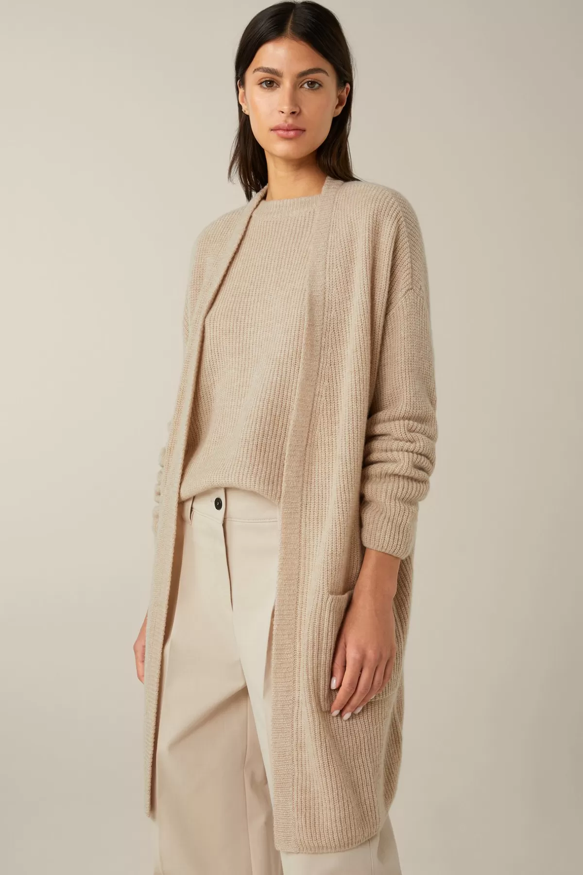 Clearance Wollmix-Cardigan Mit Seide Und Cashmere In Damen Strick