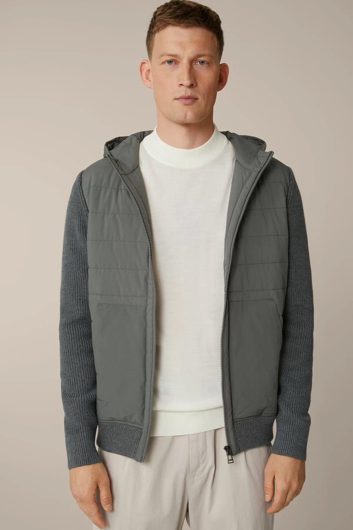 Outlet Wollmix-Kapuzenjacke Nelio Mit Steppung In Herren Jacken & Mäntel