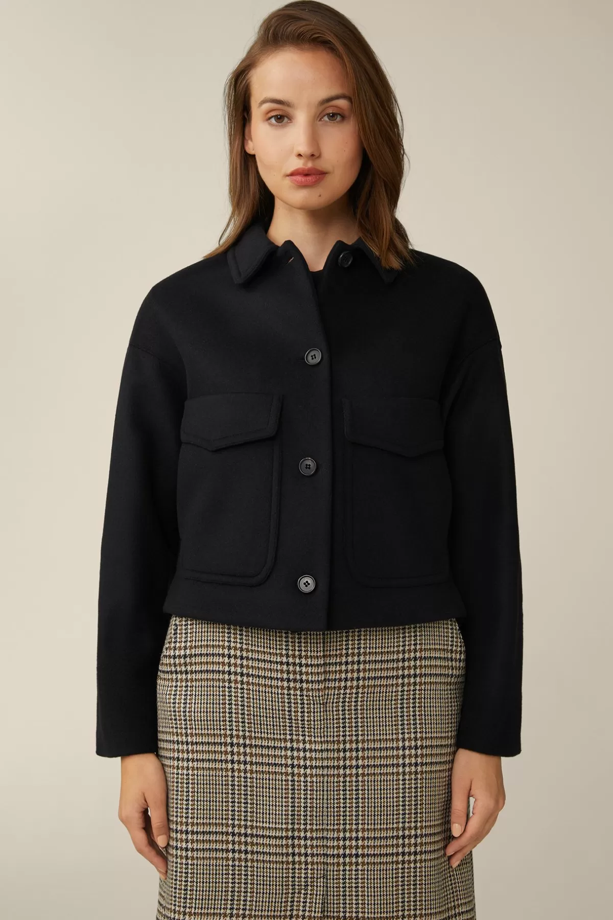 Outlet Wollmix-Kurz-Jacke In Damen Jacken & Mäntel