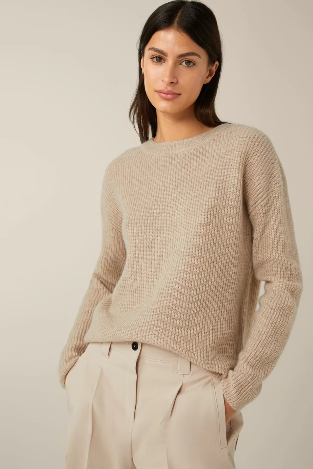 Clearance Wollmix-Pullover Mit Seide Und Cashmere In Damen Strick