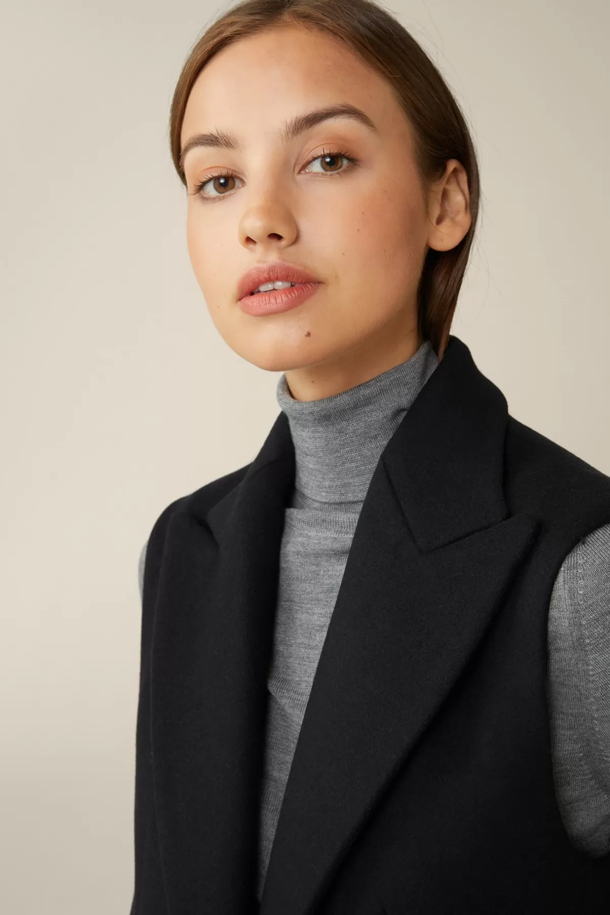 New Wollmix-Weste In Damen Blazer
