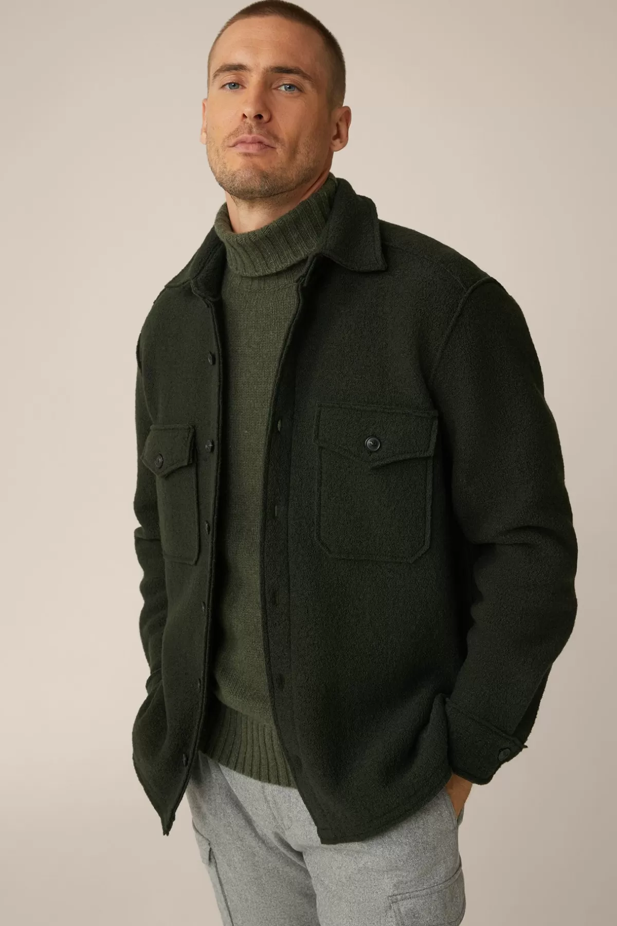 Clearance Woll-Overshirt Orio Mit Aufgesetzten Brusttaschen In Herren Jacken & Mäntel