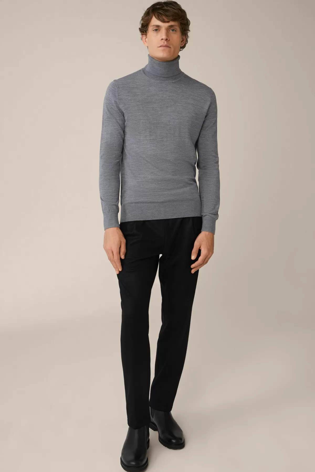 Best Sale Woll-Rollkragen-Pullover Nando Mit Seide Und Cashmere In Herren Strick
