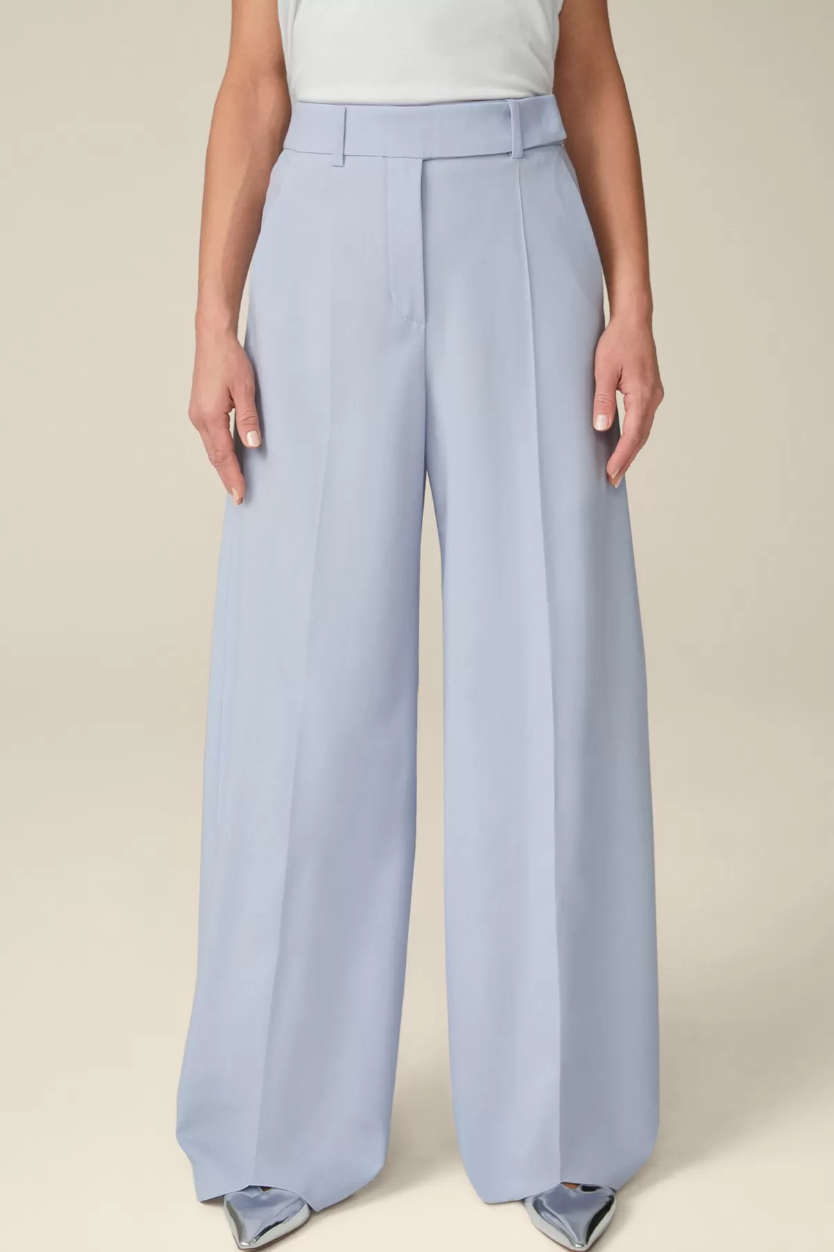 Discount Wollstretch-Palazzo-Hose In Damen Hosen & Jeans