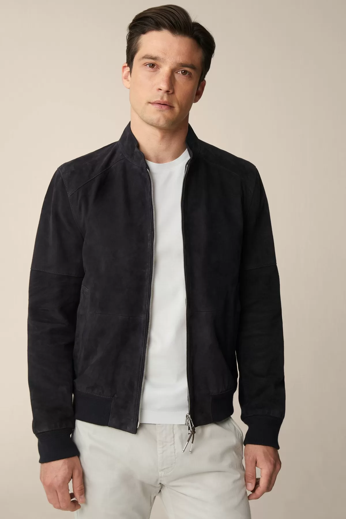 Clearance Ziegenvelours-Leder-Blouson Borello In Herren Jacken & Mäntel