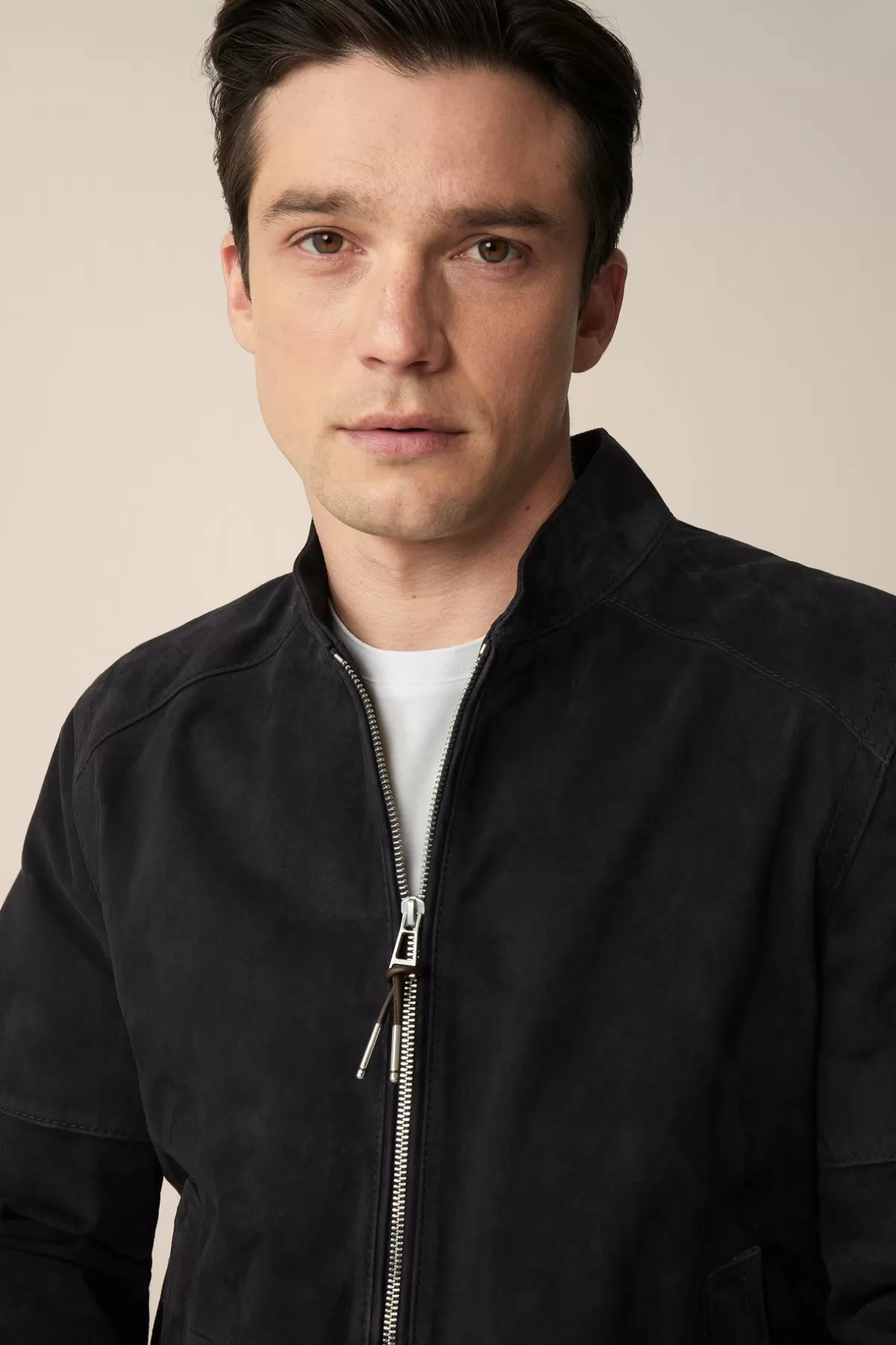 Clearance Ziegenvelours-Leder-Blouson Borello In Herren Jacken & Mäntel