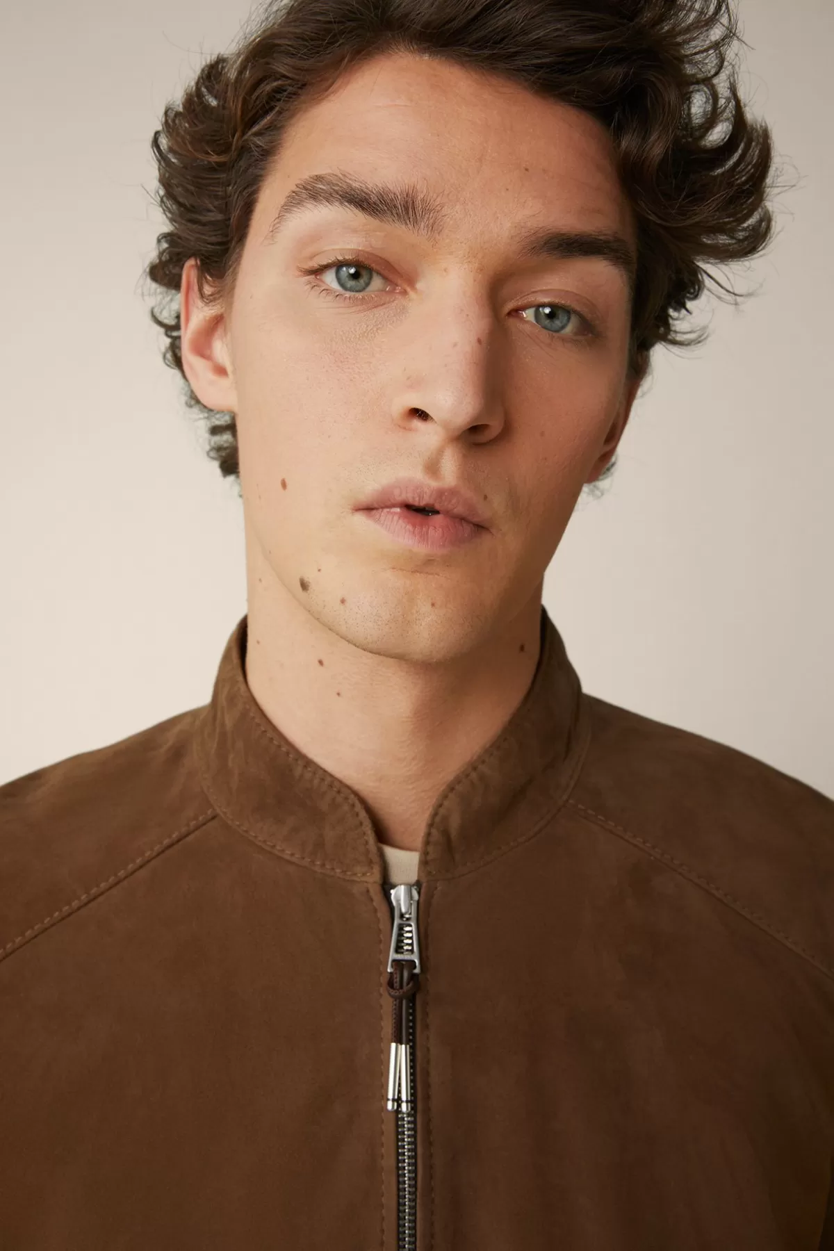 Best Ziegenvelours-Leder-Blouson Borello In Herren Jacken & Mäntel