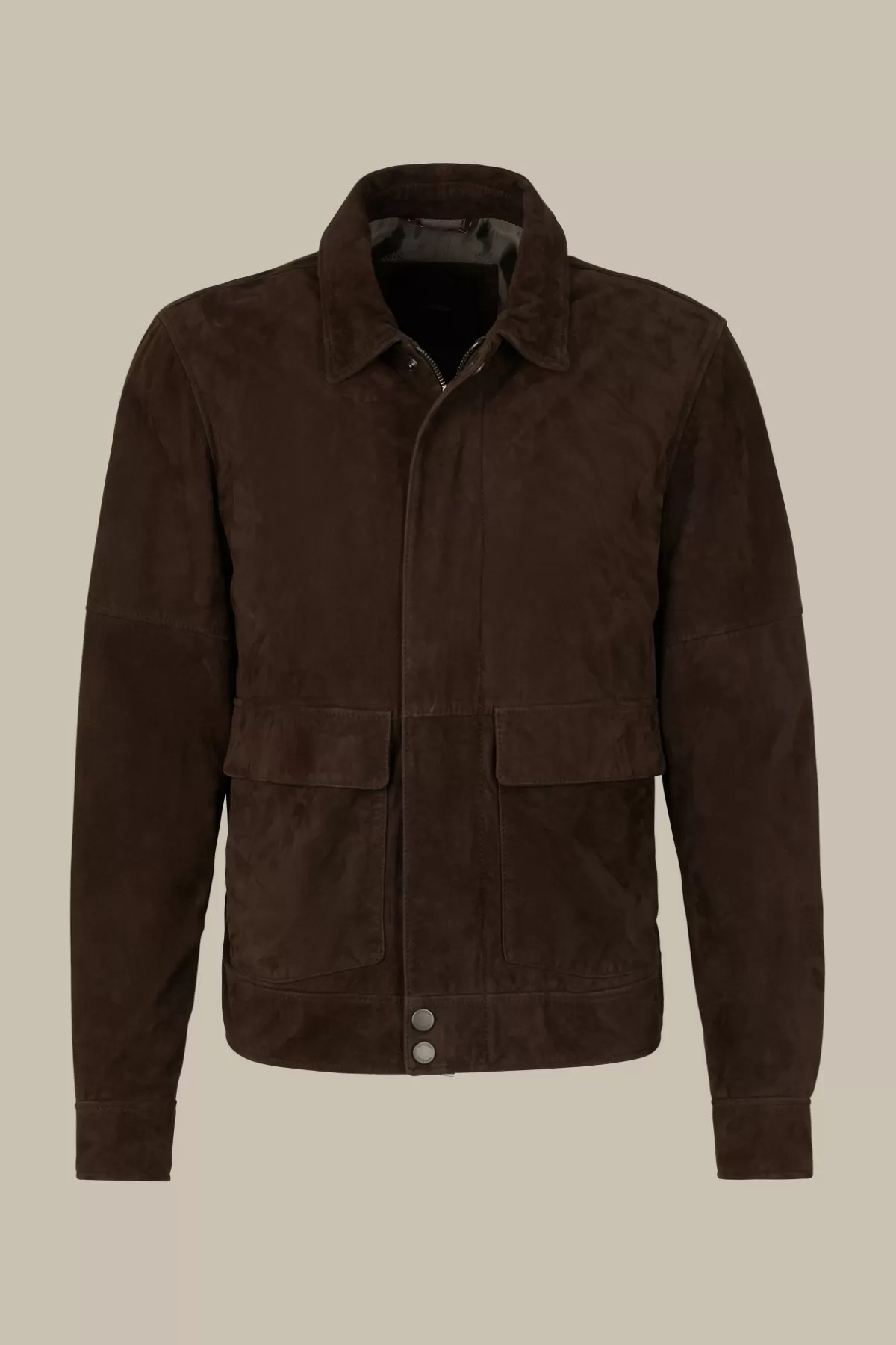 Fashion Ziegenvelours-Leder-Blouson Montagnana Mit Umlegekragen In Herren Jacken & Mäntel